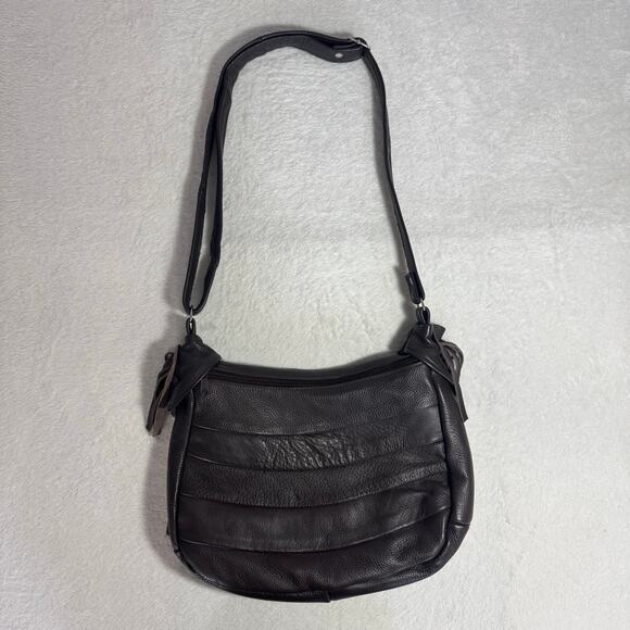 Brown Leather Fringe Western Style Shoulder Bag Purse - Picture 4 of 9